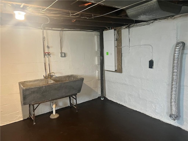 1735 Kimball Ave, New Kensington, PA 15068 - unfinished below grade area featuring electric panel