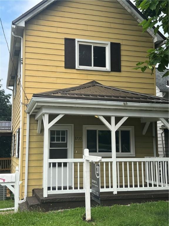 1735 Kimball Ave, New Kensington, PA 15068 - back of house featuring covered porch