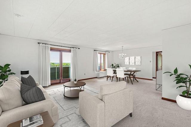 820 E Beau St Unit 6J, South Strabane, PA 15301 - living area featuring a chandelier and carpet