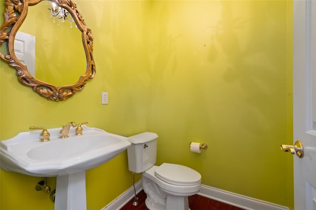 801 Huron Ct, Adams Twp, PA 15044 - half bath featuring baseboards and wood finished floors