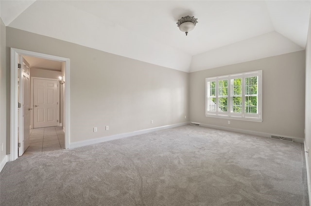 801 Huron Ct, Adams Twp, PA 15044 - carpeted spare room with vaulted ceiling and baseboards
