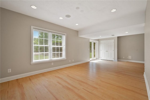 801 Huron Ct, Adams Twp, PA 15044 - empty room with light wood-style floors and recessed lighting