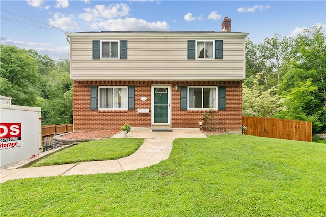 1541 Sugarloaf, Plum Boro, PA 15239 - colonial home featuring a chimney and brick siding