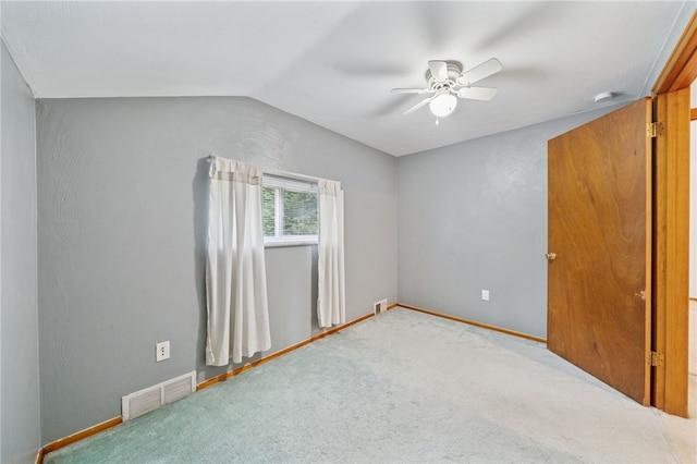1541 Sugarloaf, Plum Boro, PA 15239 - unfurnished bedroom with carpet flooring, vaulted ceiling, and ceiling fan