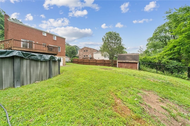 1541 Sugarloaf, Plum Boro, PA 15239 - view of yard with a shed and a wooden deck