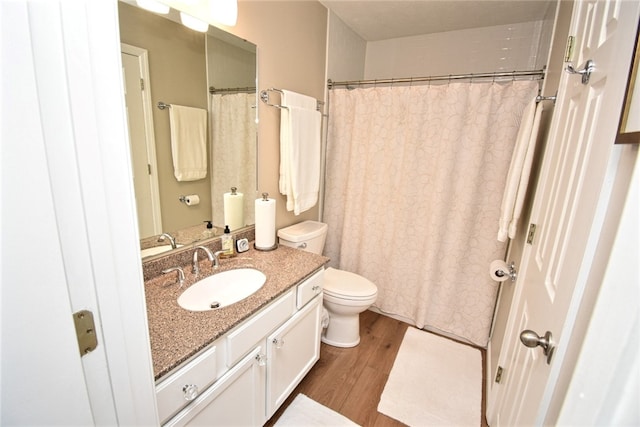 121 Sedeca Dr, North Strabane, PA 15317 - bathroom with wood finished floors, vanity, and curtained shower