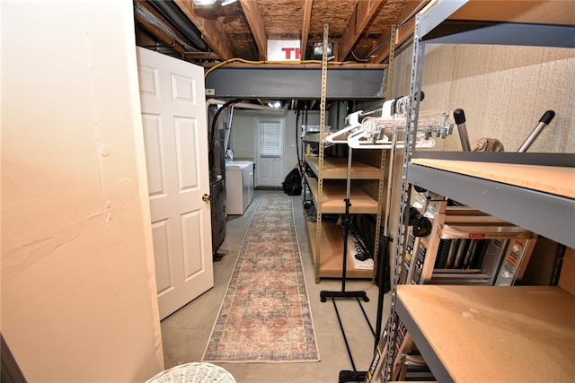 121 Sedeca Dr, North Strabane, PA 15317 - unfinished basement featuring washer / clothes dryer
