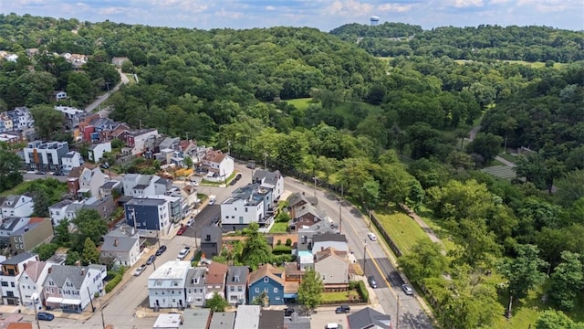 5110 Duncan St, Lawrenceville, PA 15201 - aerial view of property and surrounding area with nearby suburban area