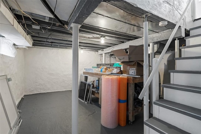5110 Duncan St, Lawrenceville, PA 15201 - unfinished below grade area with stairway