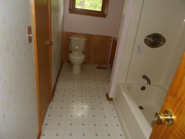 319 Robin Dr, Franklin, PA 16323 - bathroom featuring a wainscoted wall and tile patterned floors