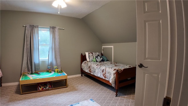 180 Beale Rd, Buffalo Twp, PA 16055 - carpeted bedroom featuring vaulted ceiling and baseboards