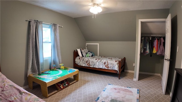 180 Beale Rd, Buffalo Twp, PA 16055 - bedroom with vaulted ceiling, carpet floors, and a closet