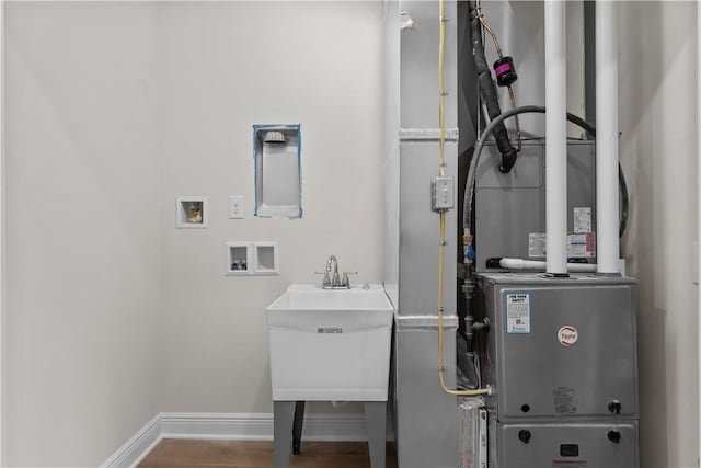 2215 Lebanon Dr, Elizabeth Twp/Boro, PA 15135 - utilities with a sink and heating unit