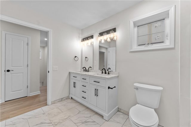2215 Lebanon Dr, Elizabeth Twp/Boro, PA 15135 - bathroom with marble look tile flooring and double vanity