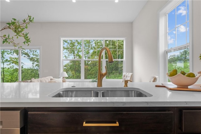 2219 Lebanon Dr, Elizabeth Twp/Boro, PA 15135 - kitchen with recessed lighting and light stone counters