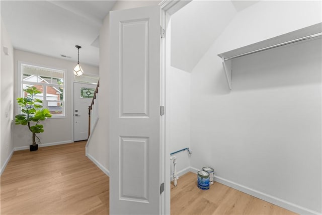 2219 Lebanon Dr, Elizabeth Twp/Boro, PA 15135 - laundry area featuring light wood-style flooring and baseboards