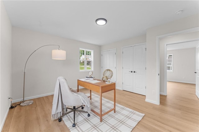2219 Lebanon Dr, Elizabeth Twp/Boro, PA 15135 - office area featuring light wood-style flooring and baseboards