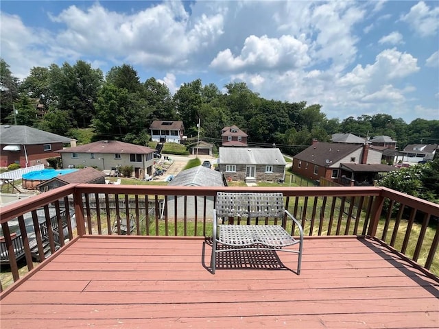 702 Sellers Ave, Jeannette, PA 15644 - wooden deck with a residential view