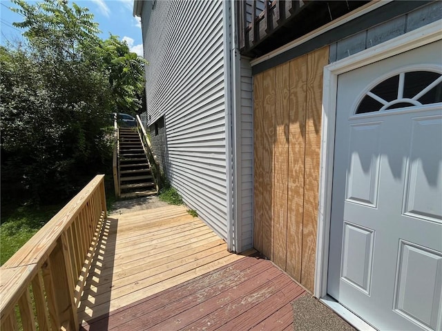 702 Sellers Ave, Jeannette, PA 15644 - property entrance with a wooden deck