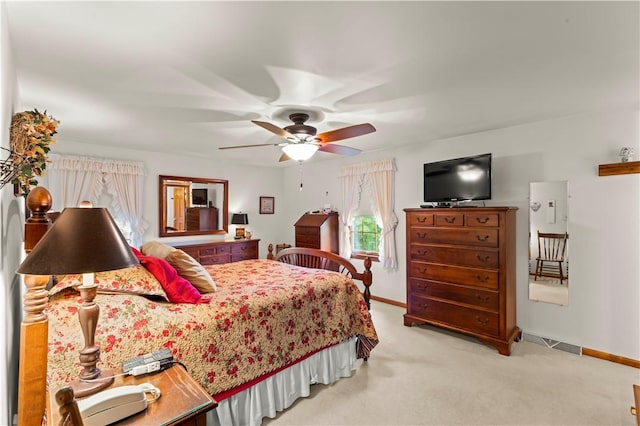 44 Stonehenge Dr, South Strabane, PA 15301 - bedroom with light carpet and ceiling fan