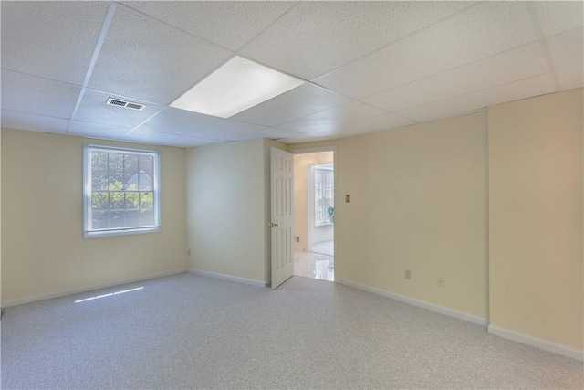 103 Boxwood Ct, Peters Twp, PA 15317 - carpeted empty room with a paneled ceiling