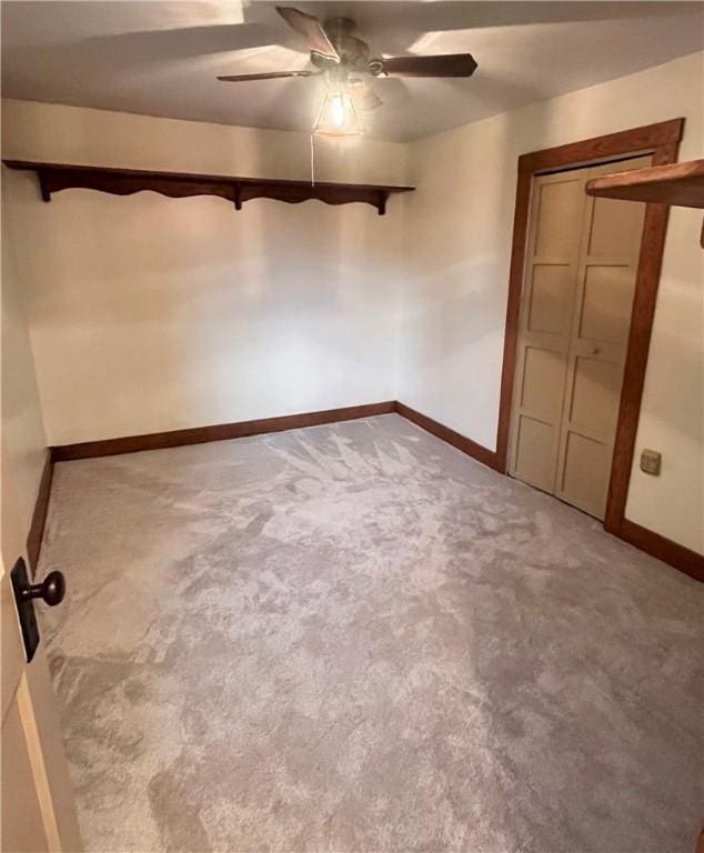 423 Bonniebrook Rd, Summit Twp, PA 16002 - unfurnished bedroom with carpet floors, a ceiling fan, and a closet