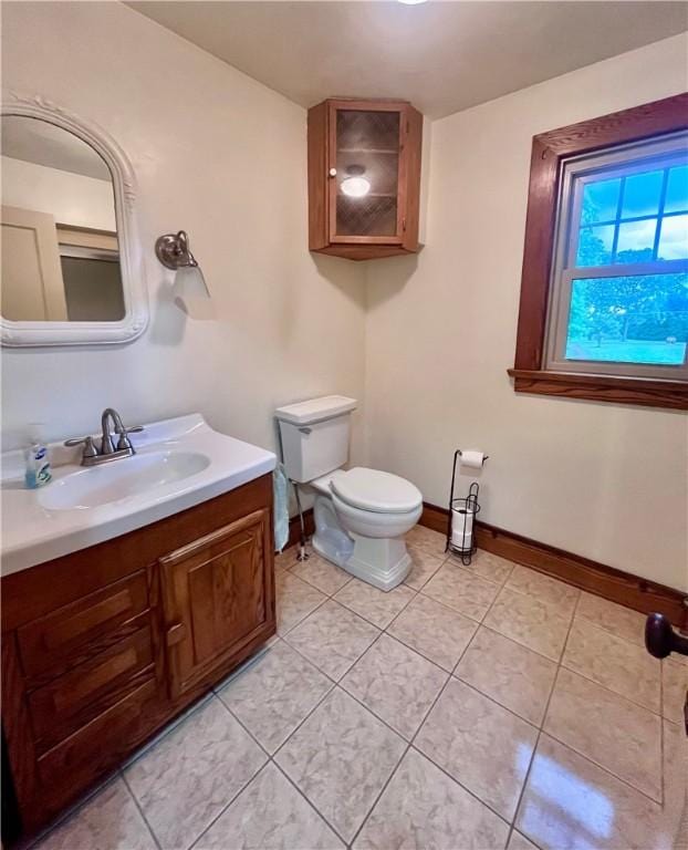 423 Bonniebrook Rd, Summit Twp, PA 16002 - half bath featuring vanity and tile patterned flooring