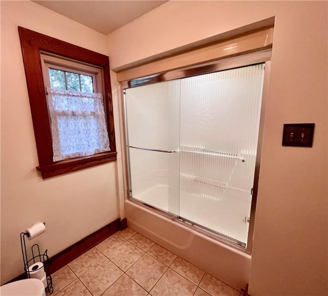423 Bonniebrook Rd, Summit Twp, PA 16002 - full bath featuring combined bath / shower with glass door and tile patterned flooring