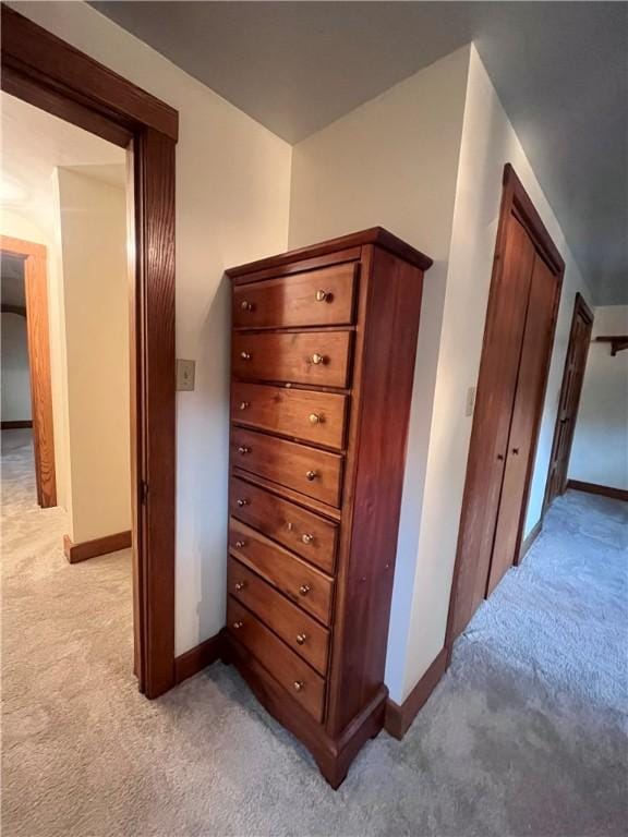 423 Bonniebrook Rd, Summit Twp, PA 16002 - hall featuring light colored carpet and baseboards