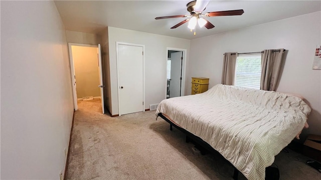 324 Paul Dr, Lower Burrell, PA 15068 - bedroom with light carpet and a ceiling fan