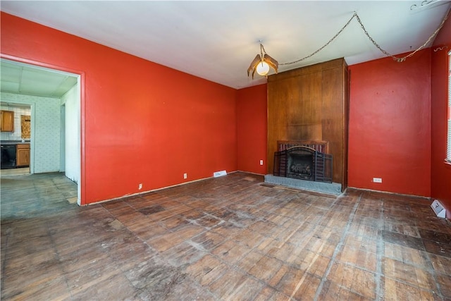 1115 Fairdale St, Sheraden, PA 15204 - unfurnished living room with a fireplace with raised hearth
