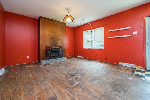 1115 Fairdale St, Sheraden, PA 15204 - unfurnished living room featuring a fireplace and tile patterned floors