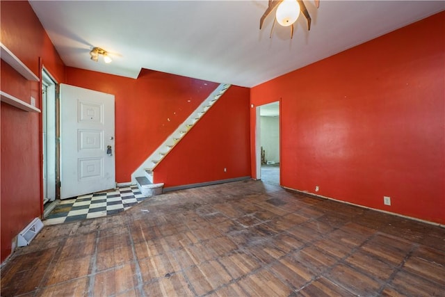 1115 Fairdale St, Sheraden, PA 15204 - unfurnished room with ceiling fan and stairway