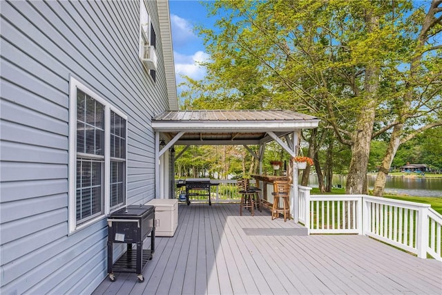 604 Lake Shore Rd, Lake Stonycreek, PA 15541 - wooden deck with a water view