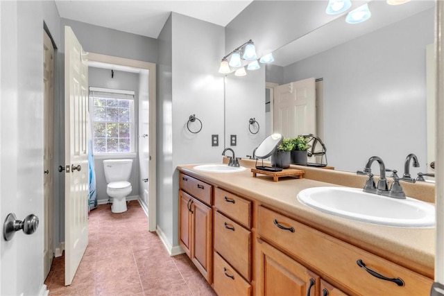 114 Franklin Oaks Dr, Franklin Twp, PA 16001 - bathroom featuring double vanity and tile patterned flooring