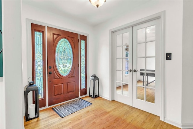 114 Franklin Oaks Dr, Franklin Twp, PA 16001 - entryway featuring french doors and light wood-style flooring