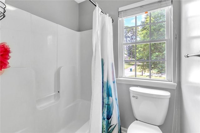 114 Franklin Oaks Dr, Franklin Twp, PA 16001 - bathroom with plenty of natural light and a shower with shower curtain