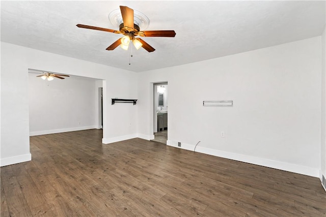 90 S Thompson Ln, North Huntingdon, PA 15642 - empty room featuring ceiling fan and wood finished floors