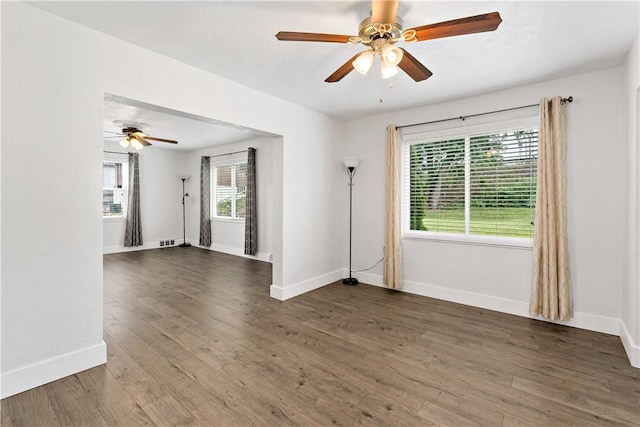 90 S Thompson Ln, North Huntingdon, PA 15642 - unfurnished room with ceiling fan and wood finished floors
