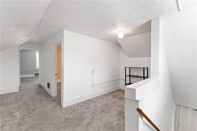 90 S Thompson Ln, North Huntingdon, PA 15642 - bonus room featuring carpet floors, vaulted ceiling, and a textured ceiling