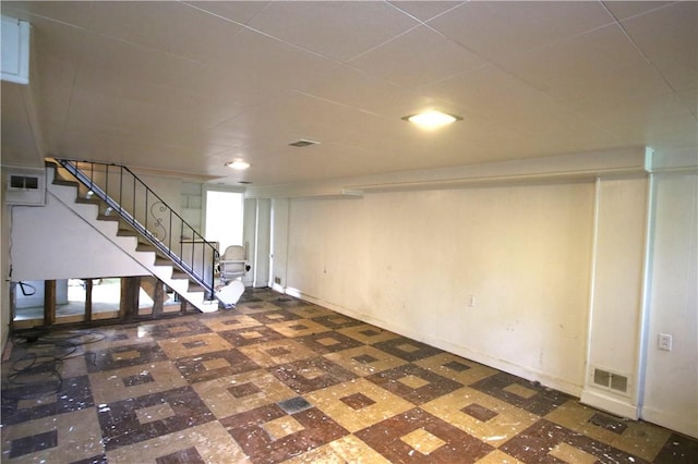 138 Demmel Dr, Peters Twp, PA 15317 - basement featuring tile patterned floors and stairs