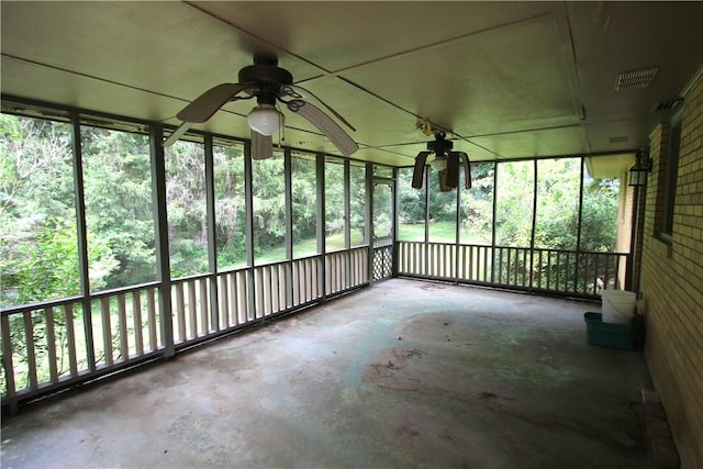138 Demmel Dr, Peters Twp, PA 15317 - unfurnished sunroom with ceiling fan
