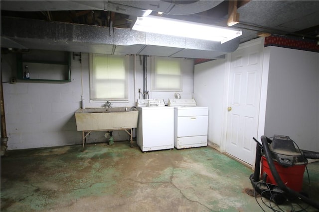 138 Demmel Dr, Peters Twp, PA 15317 - below grade area with washer and dryer and a sink