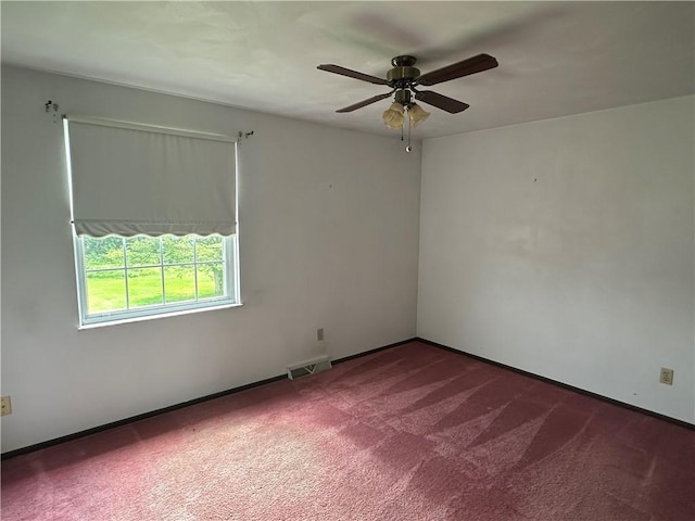 201 N 10th St, Connellsville, PA 15425 - empty room with a ceiling fan and carpet floors