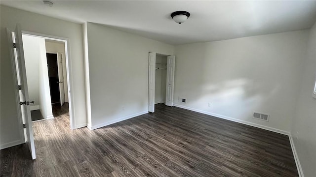 4010 Jane St, West Mifflin, PA 15122 - unfurnished bedroom featuring dark wood-type flooring and a closet