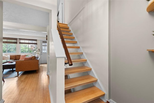 3269 Dawson St, Oakland, PA 15213 - staircase with hardwood / wood-style flooring