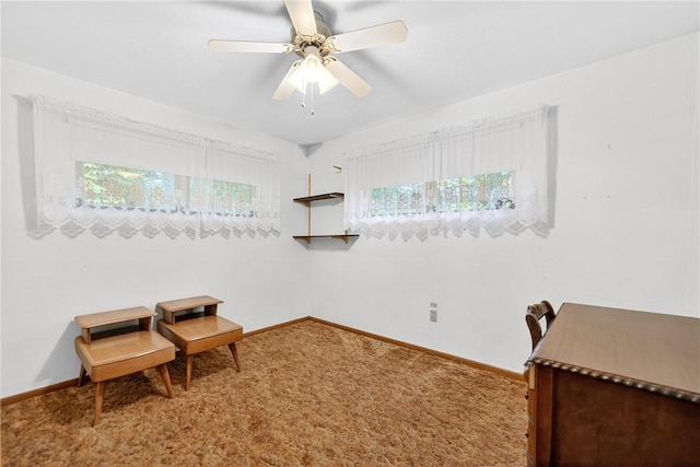 215 Diane Dr, Carroll Twp, PA 15063 - unfurnished room featuring a ceiling fan and carpet flooring