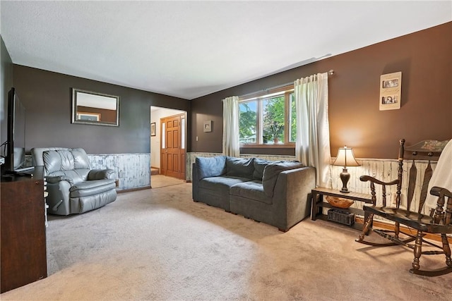 103 Sanger Rd, North Sewickley Twp, PA 15010 - living room featuring carpet floors and wainscoting