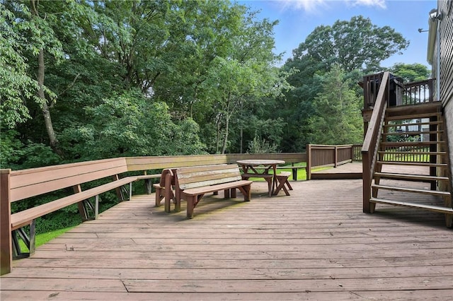 103 Sanger Rd, North Sewickley Twp, PA 15010 - wooden terrace with stairway