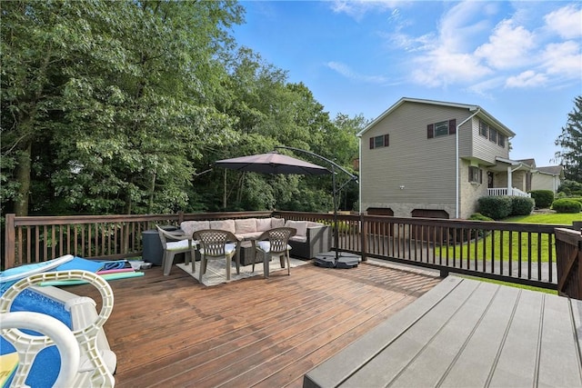 103 Sanger Rd, North Sewickley Twp, PA 15010 - wooden deck with outdoor lounge area